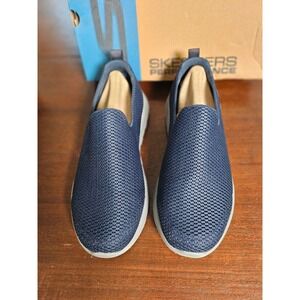 Skechers GoWalk Slip On Shoes Mens 7.5 Navy Blue Mesh Walking Sneakers Brand new
